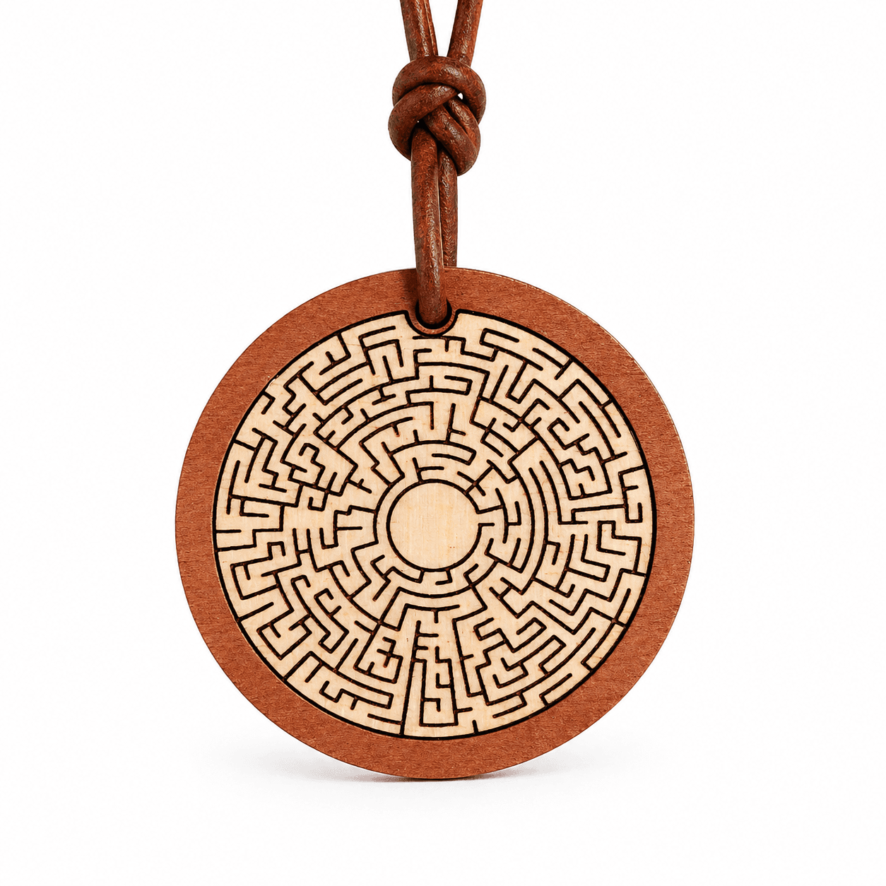 Engraved Labyrinth Necklace